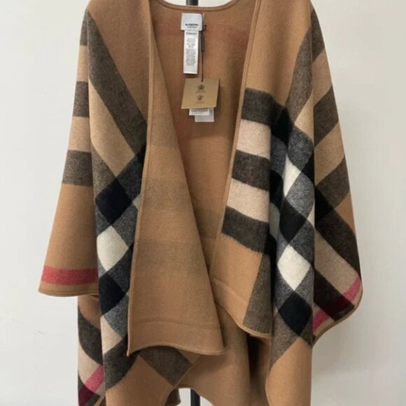 Burberry Accessories - Burberry Tan and Black Checkered Wrap